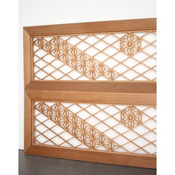 多種デザイン 白木組子欄間 2枚1組　R0116Y 