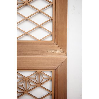 多種デザイン 白木組子欄間 2枚1組　R0116Y 