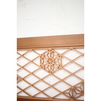 多種デザイン 白木組子欄間 2枚1組　R0116Y 