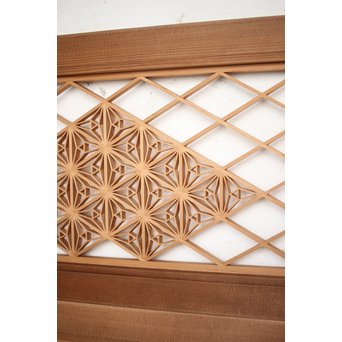 多種デザイン 白木組子欄間 2枚1組　R0116Y 