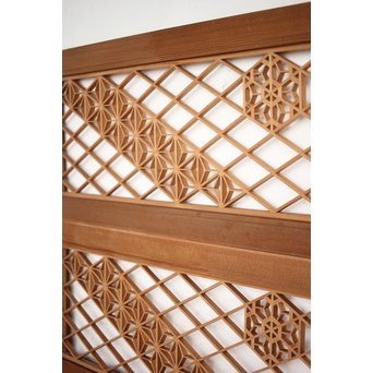 多種デザイン 白木組子欄間 2枚1組　R0116Y 