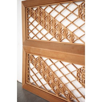 多種デザイン 白木組子欄間 2枚1組　R0116Y 