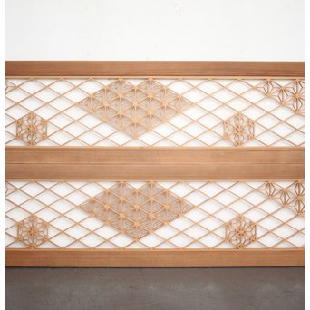 多種デザイン 白木組子欄間 2枚1組　R0116Y 