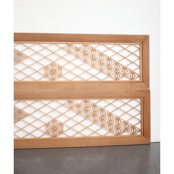 多種デザイン 白木組子欄間 2枚1組　R0116Y 