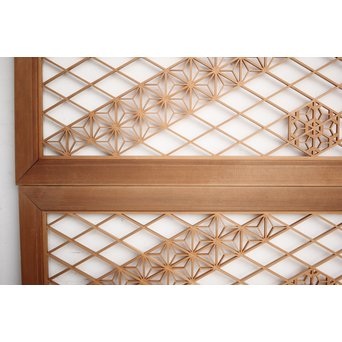 多種デザイン 白木組子欄間 2枚1組　R0116Y 