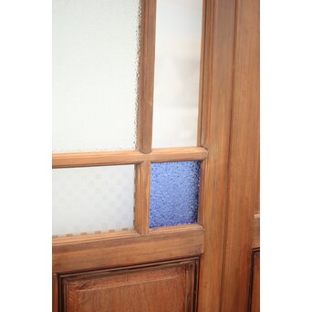 青色ガラスドア 框枠一式　GD0063Y 