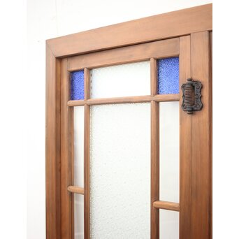 青色ガラスドア 框枠一式　GD0063Y 