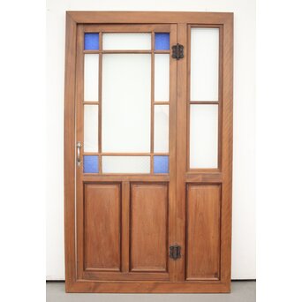 青色ガラスドア 框枠一式　GD0063Y