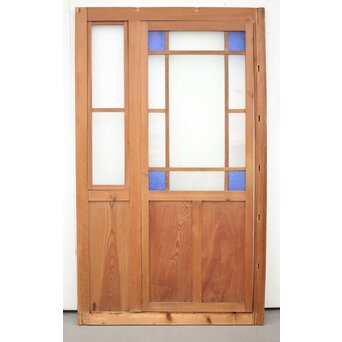 青色ガラスドア 框枠一式　GD0063Y 反対面　ウラ