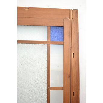 青色ガラスドア 框枠一式　GD0063Y 