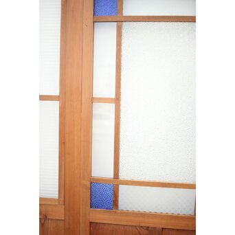 青色ガラスドア 框枠一式　GD0063Y 