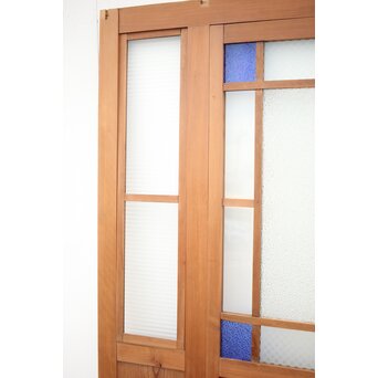 青色ガラスドア 框枠一式　GD0063Y 