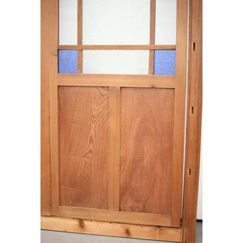 青色ガラスドア 框枠一式　GD0063Y 