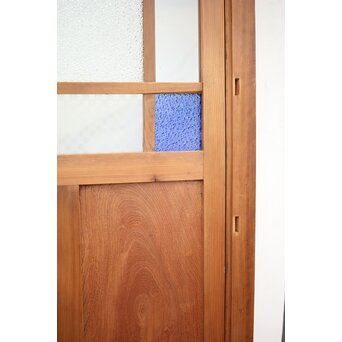 青色ガラスドア 框枠一式　GD0063Y 