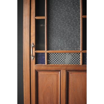 青色ガラスドア 框枠一式　GD0063Y 