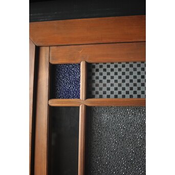 青色ガラスドア 框枠一式　GD0063Y 