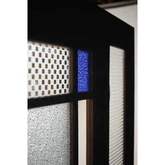 青色ガラスドア 框枠一式　GD0063Y 