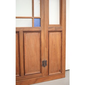 青色ガラスドア 框枠一式　GD0063Y 