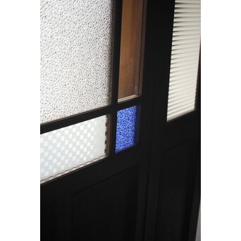 青色ガラスドア 框枠一式　GD0063Y 