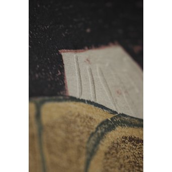 萩原英雄 三十六富士 石和早春 木版画 額装　Z255 