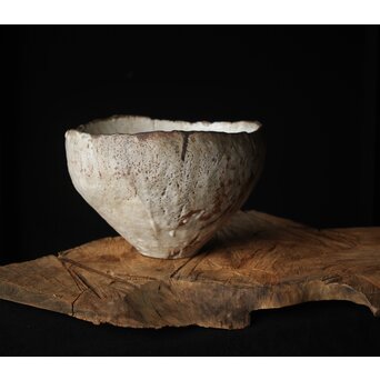 二代 加藤春鼎 志野大鉢 共箱　P256 