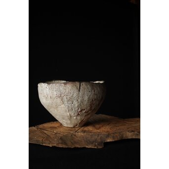 二代 加藤春鼎 志野大鉢 共箱　P256