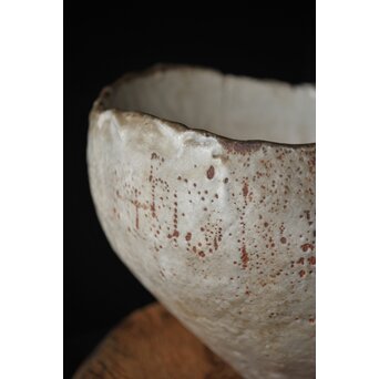 二代 加藤春鼎 志野大鉢 共箱　P256 