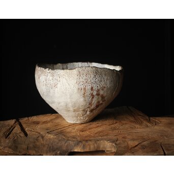 二代 加藤春鼎 志野大鉢 共箱　P256 