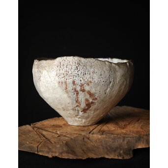 二代 加藤春鼎 志野大鉢 共箱　P256 