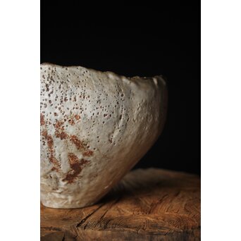 二代 加藤春鼎 志野大鉢 共箱　P256 