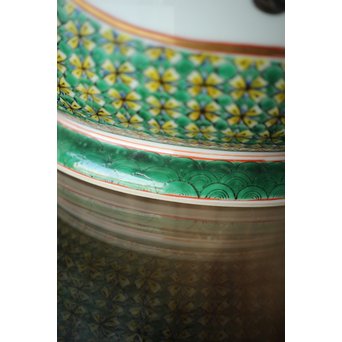 二代 上出喜山 獅子図小紋文様手炉　P258 