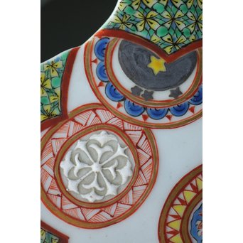 二代 上出喜山 獅子図小紋文様手炉　P258 