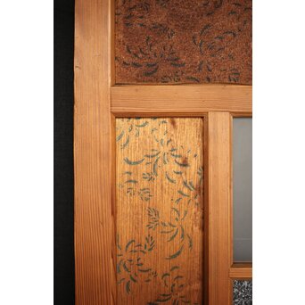 花柄プリントのガラス戸　GD0064 