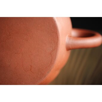 紅雨刻 漢詩梅紋朱泥急須 獅子摘 中国宜興 茶壺　P260 