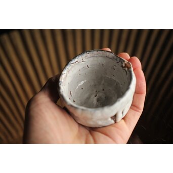 宇田川抱青 白萩ぐい呑 共箱　P261 