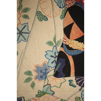 川瀬巴水 木版画【ゆく春】版木消失作品 大正14年作品 額装 Jシールワタナベ6㎜印　Z260 