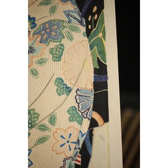 川瀬巴水 木版画【ゆく春】版木消失作品 大正14年作品 額装 Jシールワタナベ6㎜印　Z260 