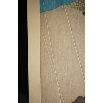 伊東深水 木版画【時雨】 Z261 