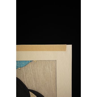 伊東深水 木版画【時雨】 Z261 