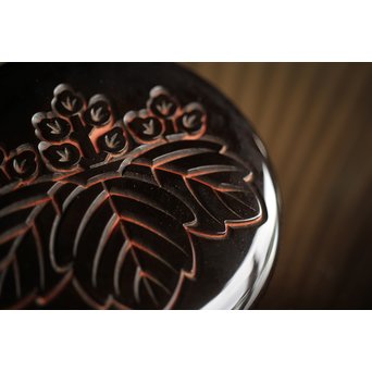 堆朱楊成 菊桐 彫漆堆漆棗　Q280 