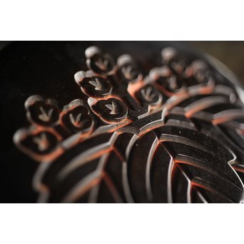 堆朱楊成 菊桐 彫漆堆漆棗　Q280 