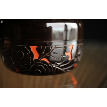 堆朱楊成 菊桐 彫漆堆漆棗　Q280 