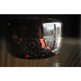 堆朱楊成 菊桐 彫漆堆漆棗　Q280 