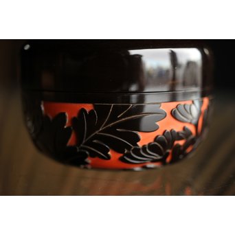 堆朱楊成 菊桐 彫漆堆漆棗　Q280 