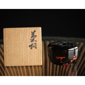 堆朱楊成 菊桐 彫漆堆漆棗　Q280 