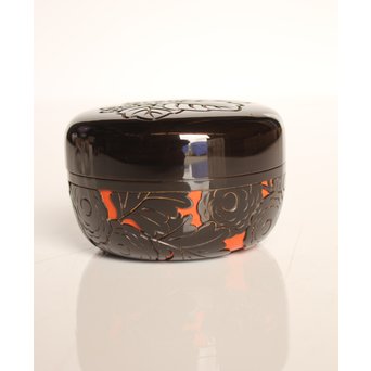 堆朱楊成 菊桐 彫漆堆漆棗　Q280 