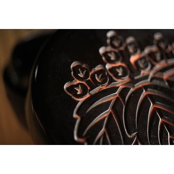 堆朱楊成 菊桐 彫漆堆漆棗　Q280 