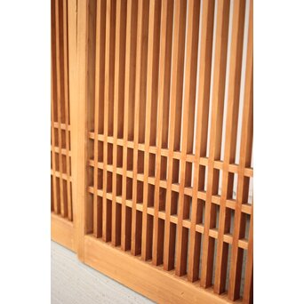 白木面取格子戸 2枚1組　L1051 