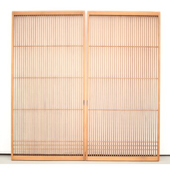 白木面取格子戸 2枚1組　L1051 