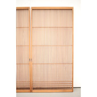 白木面取格子戸 2枚1組　L1051 